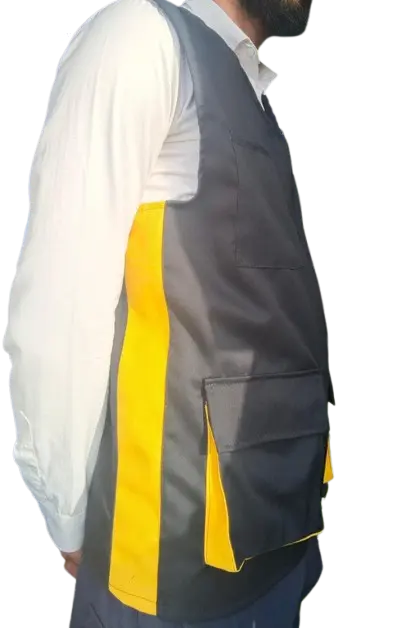 Gilet bleu Marine banded jaunes