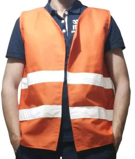Gilet haute visibilitÃ© orange lavable